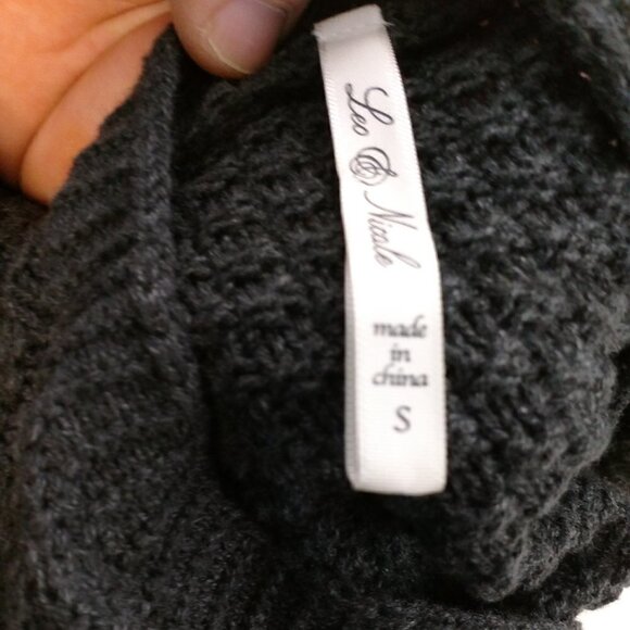 Leo & Nicole  Dark Grey/ Black Duster Knit Cardigan - Picture 12 of 13